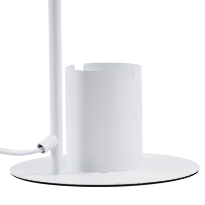 Focus Desk White - Επιτραπέζιο Μονόφωτο E27 Μοντέρνο Μέταλλο Λευκό Καμπάνα - Μ12 x Π15 x Υ38cm