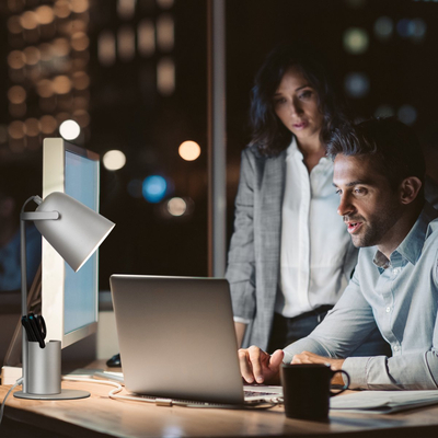 Focus Desk White - Επιτραπέζιο Μονόφωτο E27 Μοντέρνο Μέταλλο Λευκό Καμπάνα - Μ12 x Π15 x Υ38cm