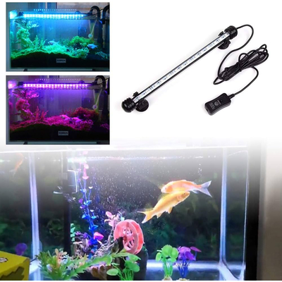AquaBright - LED Φωτιστικό Ενυδρείου Αδιάβροχο Ράβδος με Τροφοδοτικό και Ασύρματο Χειριστήριο IR 8W 28cm - Πολύχρωμο RGB