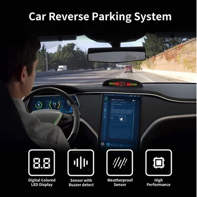 ParkSafe Pro 4-Sensor Parking System - Αισθητήρες Παρκαρίσματος Αυτοκινήτου με Οθόνη LED & Ηχητική Ειδοποίηση – Σετ 4 Αισθητήρων