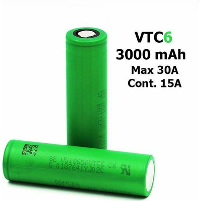 Sony Konion - Επαναφορτιζόμενη Μπαταρία 18650 Li-ion 3000mAh 3.7V 30A - Flat Pin - 1τμχ