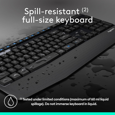 Logitech MK345 - Ασύρματο Σετ Πληκτρολόγιο & Ποντίκι USB - Αγγλικό US - Μαύρο