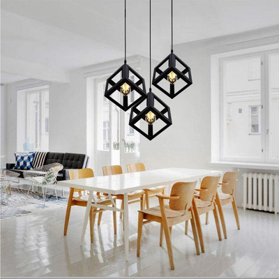 VenCore Cube 6089-10002 - Φωτιστικό Οροφής Μονόφωτο Κρεμαστό Μαύρο Μεταλλικό - Μοντέρνο Σχέδιο με Βάση-Ντουί 1xE27