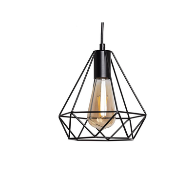 VenCore Prism 6089-10005 - Φωτιστικό Οροφής Μονόφωτο Κρεμαστό Μαύρο Μεταλλικό - Μοντέρνο Σχέδιο με Βάση-Ντουί 1xE27