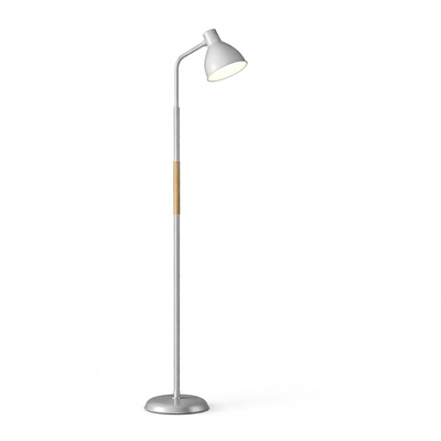 VenCore Orin Silver 6091-20017 - Μοντέρνο Επιδαπέδιο Φωτιστικό Μονόφωτο Ασημί Αλουμίνιο και Ασημί Καπέλο με Βάση-Ντουί 1xE27 - Φ23 x Υ150cm
