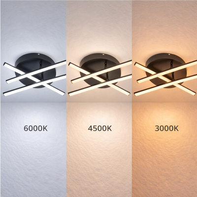 VenCore AxisX Black 7741-20017 - Μοντέρνο Φωτιστικό Οροφής Πλαφονιέρα LED 45W Μαύρο Αλουμίνιο με Ρυθμιζόμενο CCT Λευκό - Ημέρας - Θερμό & Χειριστήριο - Φ50 x Υ10cm