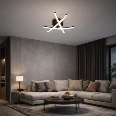 VenCore Zenith Gold 7741-20036 - Μοντέρνο Φωτιστικό Οροφής Πλαφονιέρα LED 45W Χρυσό Αλουμίνιο με Ρυθμιζόμενο CCT Λευκό - Ημέρας - Θερμό & Χειριστήριο - Φ48 x Υ10cm