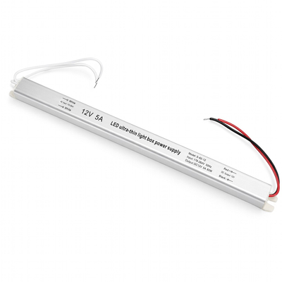 VenCore 6614-50005 - Aluminium Ultra Slim Power Supply 60W 12V 5A - Τροφοδοτικό Αλουμινίου Εξαιρετικά Λεπτού Προφίλ 230 Volt σε 12 Volt 60 Watt 5 Ampere - Μ31.3 x Π2 x Υ2cm