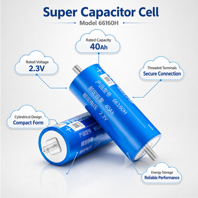 VenCore 8812-10001 - YinLong LTO 66160H 2.3V 40Ah Grade A Battery Cell - Μπαταρία Λιθίου Τιτανικού Οξειδίου Υψηλής Απόδοσης με Ταχεία Φόρτιση & Μεγάλη Διάρκεια Ζωής 25.000 Κύκλων