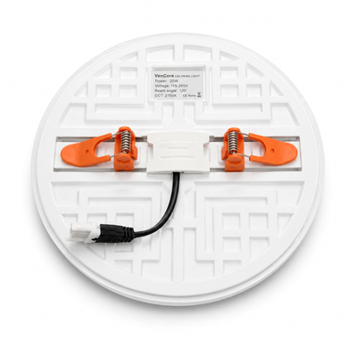 VenCore 6407-50001 - LED PL Round Panel 25W CW Adjust Cutting Hole - LED Πάνελ Στρογγυλό 25 Watt 230 Volt 2750 Lumens με Ρυθμιζόμενο Στήριγμα Κοπής Οπής - Ψυχρό Λευκό 6000K - Φ17.5 x Υ2.5cm