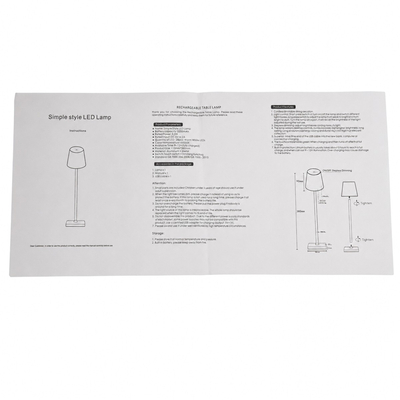 VenCore 2792-10008 - LED Table Light Rechargeable CCT White Matte - Διακοσμητικό Φωτιστικό LED Λευκό Ματ Μεταλλικό Πορτατίφ Επαναφορτιζόμενο USB - Touch ON-OFF-Change Color - Μπαταρία 1800mAh - Ψυχρο - Ημέρας - Θερμό CCT - Φ11 x Υ36cm