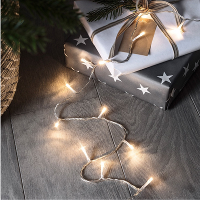 VenCore 7042-10001 - Fairy Lights 10m 100 LED 2200K - Χριστουγεννιάτικη Γιρλάντα με Διάφανο Καλώδιο και Πρίζα Επέκτασης 6W 230V 10m με 100 LED Θερμό Λευκό 2200K IP65 Αδιάβροχη