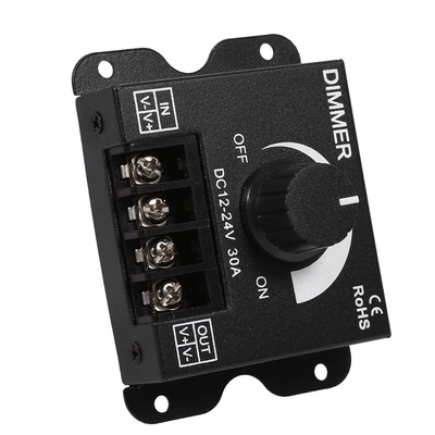 VenCore 6613-10004 - Dimmer 12-24V 360-720W with Knob Button - Επιτοιχιο Εξωτερικό LED Dimmer Ροοστάτης με Ποτενσιόμετρο 12 Volt 360 Watt & 24 Volt 720 Watt Μέγιστο Φορτίο
