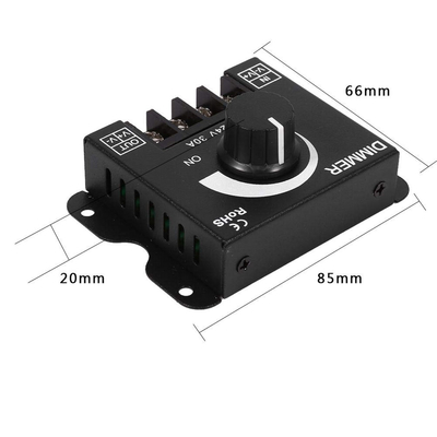 VenCore 6613-10004 - Dimmer 12-24V 360-720W with Knob Button - Επιτοιχιο Εξωτερικό LED Dimmer Ροοστάτης με Ποτενσιόμετρο 12 Volt 360 Watt & 24 Volt 720 Watt Μέγιστο Φορτίο