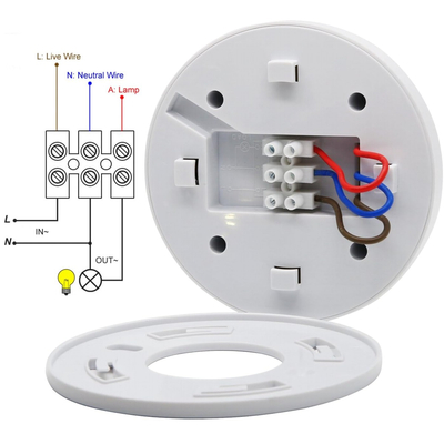 VenCore 3368-10008 - Ceiling Mount IR Moving Sensor 230V 10A - Ανιχνευτής Κίνησης Οροφής PIR 360° Μέγιστη Εμβέλεια 6 Μέτρα 230 Volt 1200 Watt Μέγιστο Φορτίο