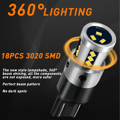 VenCore 3216-10174 - T20 7440 CanBus Gen4 - Λάμπα LED για Βάση T20 7440 CanBus Gen4 18 SMD 3020 9W 1960 Lumen 8-48 Volt Πορτοκαλί