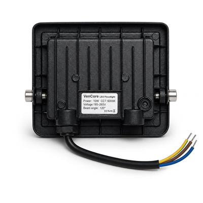 VenCore 9010-50003 - Floodlight LED 10W 120° 185-265V WW - Προβολέας LED Slim Series VenCore 120° Μοίρες 10 Watt 185-265 Volt 900 Lumens - Αδιάβροχος IP66 - Θερμό Λευκό 3000K - Μ11.2xΠ9xΥ2.5cm