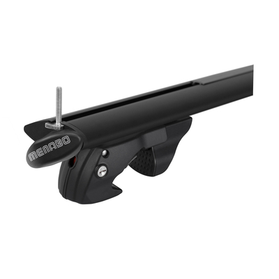 MENABO ΜΠΑΡΕΣ ΟΡΟΦΗΣ ΑΛΟΥΜΙΝΙΟΥ FENDER XL 134 cm ΣΕ ΜΑΥΡΟ ΧΡΩΜΑ ΓΙΑ Jeep Avenger (JJ) 01/2023 >  5πορτο / SUV ΜΕ RAISED RAILS - 2 ΤΕΜ. (14670/MB)