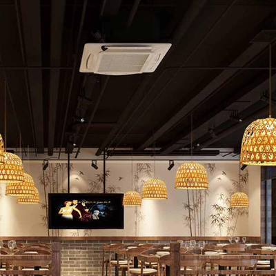 Bamboo Light - Κρεμαστό Μονόφωτο E27 Boho Μπαμπού Φυσικό Πλέγμα - Μ35 x Π35 x Υ22cm