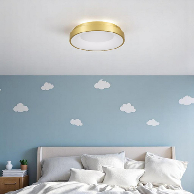 Gold Aura - Πλαφονιέρα Μονόφωτο LED 75W Μοντέρνο Χρυσό Minimal 3 Αποχρώσεις - Μ45 x Π45 x Υ8.5cm