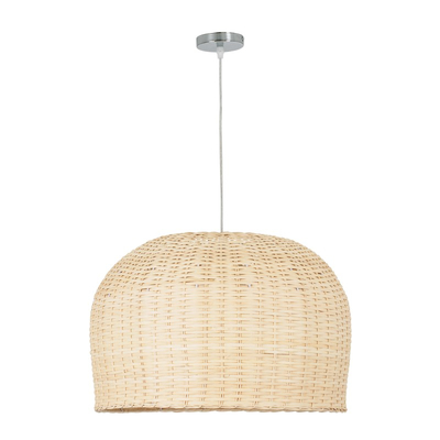 Summer Breeze - Κρεμαστό Μονόφωτο E27 Boho Rattan Φυσικό Καμπάνα - Μ50 x Π50 x Y34cm