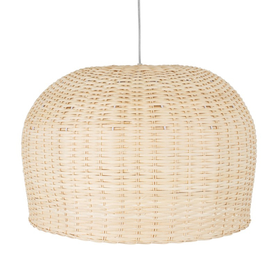 Summer Breeze - Κρεμαστό Μονόφωτο E27 Boho Rattan Φυσικό Καμπάνα - Μ50 x Π50 x Y34cm