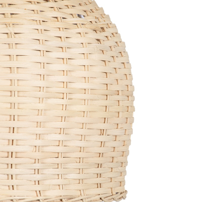 Summer Breeze - Κρεμαστό Μονόφωτο E27 Boho Rattan Φυσικό Καμπάνα - Μ50 x Π50 x Y34cm
