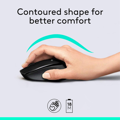 Logitech MK345 - Ασύρματο Σετ Πληκτρολόγιο & Ποντίκι USB - Αγγλικό US - Μαύρο