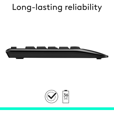 Logitech MK345 - Ασύρματο Σετ Πληκτρολόγιο & Ποντίκι USB - Αγγλικό US - Μαύρο