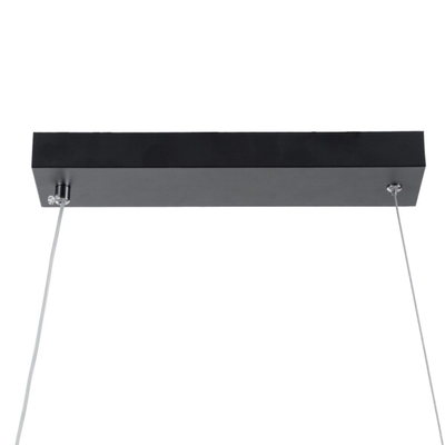 VenCore Duo Wave 6089-20004 - Μοντέρνο Κρεμαστό Φωτιστικό Οροφής Δίφωτο LED 54W Μαύρο Αλουμίνιο 90εκ με Ρυθμιζόμενο CCT Λευκό - Ημέρας - Θερμό & Χειριστήριο
