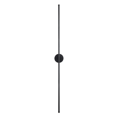 VenCore Linear Round 6093-20003 - Μοντέρνο Επιτοίχιο Δίφωτο LED 18W Μαύρο Αλουμίνιο 120CM με Ρυθμιζόμενο CCT Λευκό - Ημέρας - Θερμό - Χειρισμός CCT μέσω Διακόπτη On-Off