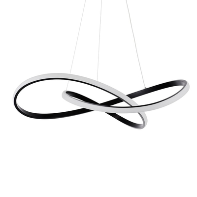 VenCore Infinity 6089-20001 - Μοντέρνο Κρεμαστό Φωτιστικό Οροφής LED 72W Μαύρο Αλουμίνιο Φ56cm με Ρυθμιζόμενο CCT Λευκό - Ημέρας - Θερμό & Χειριστήριο