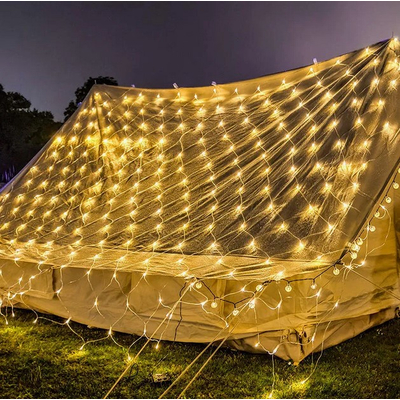 VenCore 7042-10006 - Fairy LED Net Lights 6x4m 672 LED 2200K - Χριστουγεννιάτικο Δίχτυ με Διάφανο Καλώδιο 36W 230V 6x4m με 672 LED Θερμό Λευκό 2200K IP65 Αδιάβροχη