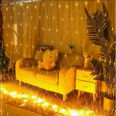 VenCore 7042-10006 - Fairy LED Net Lights 6x4m 672 LED 2200K - Χριστουγεννιάτικο Δίχτυ με Διάφανο Καλώδιο 36W 230V 6x4m με 672 LED Θερμό Λευκό 2200K IP65 Αδιάβροχη