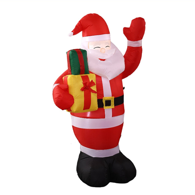 VenCore 8979-10002 - Santa Claus 1.5m - Χριστουγεννιάτικη Φιγούρα Φουσκωτή Αγιου Βασίλη Εξωτερικού Χώρου 1.5m Ύψος - Αυτόματο Φούσκωμα - Φωτιζόμενη