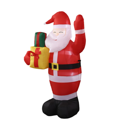 VenCore 8979-10002 - Santa Claus 1.5m - Χριστουγεννιάτικη Φιγούρα Φουσκωτή Αγιου Βασίλη Εξωτερικού Χώρου 1.5m Ύψος - Αυτόματο Φούσκωμα - Φωτιζόμενη