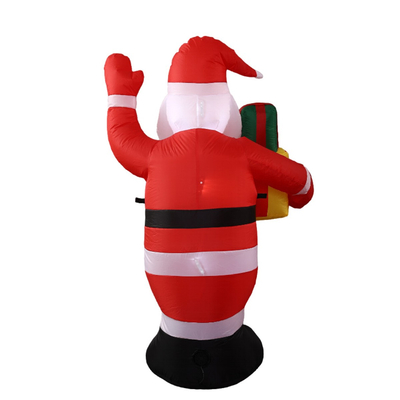 VenCore 8979-10002 - Santa Claus 1.5m - Χριστουγεννιάτικη Φιγούρα Φουσκωτή Αγιου Βασίλη Εξωτερικού Χώρου 1.5m Ύψος - Αυτόματο Φούσκωμα - Φωτιζόμενη