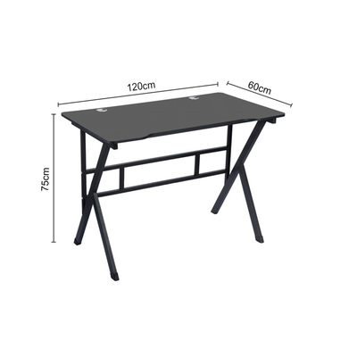 VenCore 2730-10001 - Gaming Desk 120x60x75cm Black - Μοντέρνο Γραφείο Gaming VenCore Μοριοσανίδας Carbon Fiber με Μεταλλικά Πόδια Μαύρο Μ120 x Π60 x Υ75cm