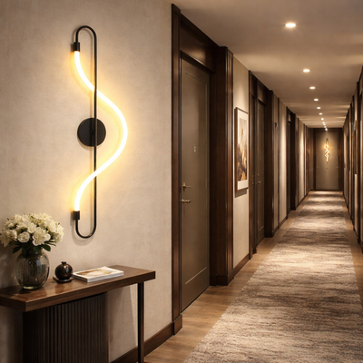 VenCore Fluvaris White 6093-20171 - Μοντέρνο Επιτοίχιο Φωτιστικό Απλίκα LED 12W Λευκό Αλουμίνιο με Ρυθμιζόμενο CCT Λευκό - Ημέρας - Θερμό - Χειρισμός CCT μέσω Διακόπτη On-Off