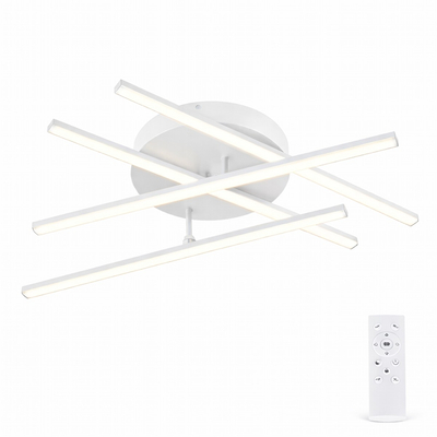 VenCore Gridline White 7741-20020 - Μοντέρνο Φωτιστικό Οροφής Πλαφονιέρα LED 60W Λευκό Αλουμίνιο με Ρυθμιζόμενο CCT Λευκό - Ημέρας - Θερμό & Χειριστήριο - Φ60 x Υ10cm