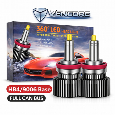 VenCore 3126-10210 - HB4 9006 - Ζεύγος Λαμπτήρων LED για Βάση HB4 9006 Κυρίως Φωτισμού Αυτοκινήτου η Μοτοσυκλέτας 45 Watt CanBus 4th Gen 18800 (9400+9400) Lumen 12-24 Volt Ψυχρό Λευκό 6000K