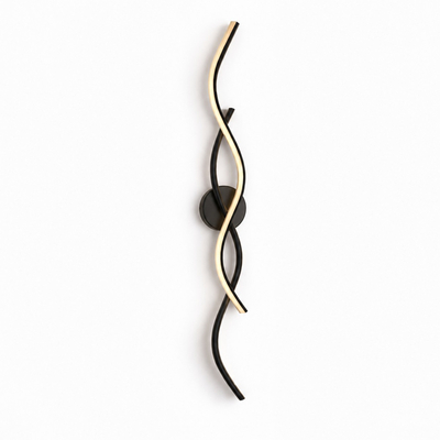 VenCore Serelis Black 6093-20142 - Μοντέρνο Επιτοίχιο Φωτιστικό Απλίκα LED 100CM 14W Μαύρο Αλουμίνιο με Ρυθμιζόμενο CCT Λευκό - Ημέρας - Θερμό - Χειρισμός CCT μέσω Διακόπτη On-Off