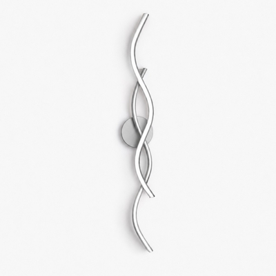 VenCore Serelis Silver 6093-20144 - Μοντέρνο Επιτοίχιο Φωτιστικό Απλίκα LED 100CM 14W Ασημί Αλουμίνιο με Ρυθμιζόμενο CCT Λευκό - Ημέρας - Θερμό - Χειρισμός CCT μέσω Διακόπτη On-Off