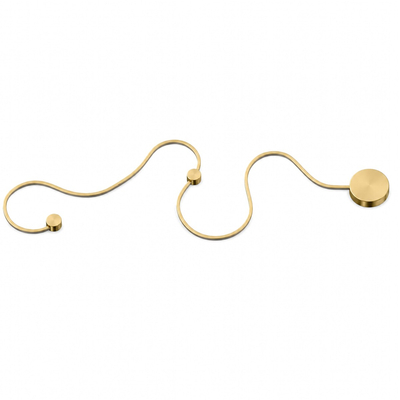 VenCore Nexora Gold 6093-20079 - Μοντέρνο Επιτοίχιο Φωτιστικό Απλίκα LED 38W Χρυσό Αλουμίνιο με Ρυθμιζόμενο CCT Λευκό - Ημέρας - Θερμό - Χειρισμός CCT μέσω Διακόπτη On-Off - Μ120 x Π33 x Υ6cm