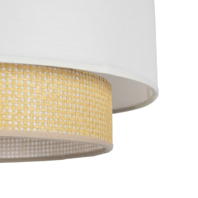 GLOBOSTAR® BASIL 204-0197 Μοντέρνο Κρεμαστό Φωτιστικό Οροφής με Ντουί 1 x E27 AC 220-240V IP20 - Μπεζ & Χρυσό - Μ30 x Π30 x Υ20cm