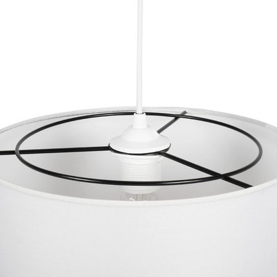 GLOBOSTAR® BASIL 204-0197 Μοντέρνο Κρεμαστό Φωτιστικό Οροφής με Ντουί 1 x E27 AC 220-240V IP20 - Μπεζ & Χρυσό - Μ30 x Π30 x Υ20cm