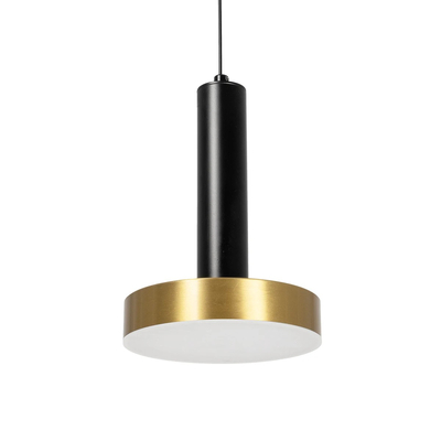 kelvo® ZANE KLV-101-0349 Κρεμαστό Φωτιστικό Οροφής LED 18W 1800lm 120° AC 220-240V IP20 Ρυθμιζόμενο Λευκό CCT με Χειριστήριο από 2700K έως 6000K Dimmable - Lumileds SMD Chip - Σατινέ Χρυσό Βούρτσας & Μαύρο Ματ - Μ15 x Π15 x Υ20cm - 3 Χρόνια Εγγύηση