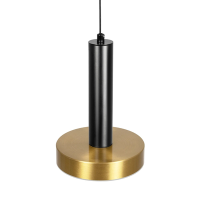 kelvo® ZANE KLV-101-0349 Κρεμαστό Φωτιστικό Οροφής LED 18W 1800lm 120° AC 220-240V IP20 Ρυθμιζόμενο Λευκό CCT με Χειριστήριο από 2700K έως 6000K Dimmable - Lumileds SMD Chip - Σατινέ Χρυσό Βούρτσας & Μαύρο Ματ - Μ15 x Π15 x Υ20cm - 3 Χρόνια Εγγύηση