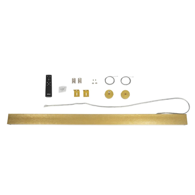 kelvo® ORION KLV-101-0364-V3 Γραμμικό Φωτιστικό Τοίχου / Απλίκα LED 72W 7200lm 120° AC 220-240V IP20 Ρυθμιζόμενο Λευκό CCT με Χειριστήριο από 2700K έως 6000K Dimmable - Lumileds SMD Chip - Χρυσό Πλατίνα - Μ120 x Π5 x Υ7cm - 3 Χρόνια Εγγύηση