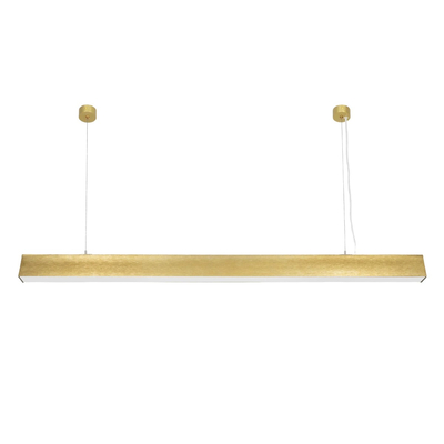 kelvo® ORION KLV-101-0364 Γραμμικό Κρεμαστό Φωτιστικό Οροφής LED 72W 7200lm 120° AC 220-240V IP20 Ρυθμιζόμενο Λευκό CCT με Χειριστήριο από 2700K έως 6000K Dimmable - Lumileds SMD Chip - Χρυσό Πλατίνα - Μ120 x Π5 x Υ7cm - 3 Χρόνια Εγγύηση